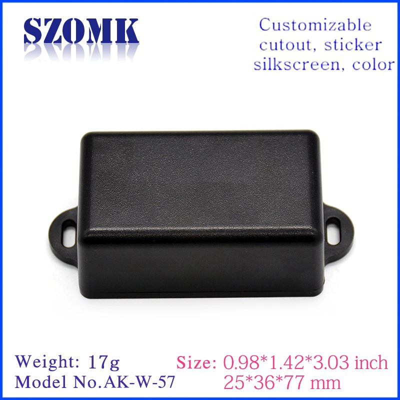 25 * 36 * 77 mm pared cajas de cajas de plástico para proyectos de electrónica custom\/AK-W-57