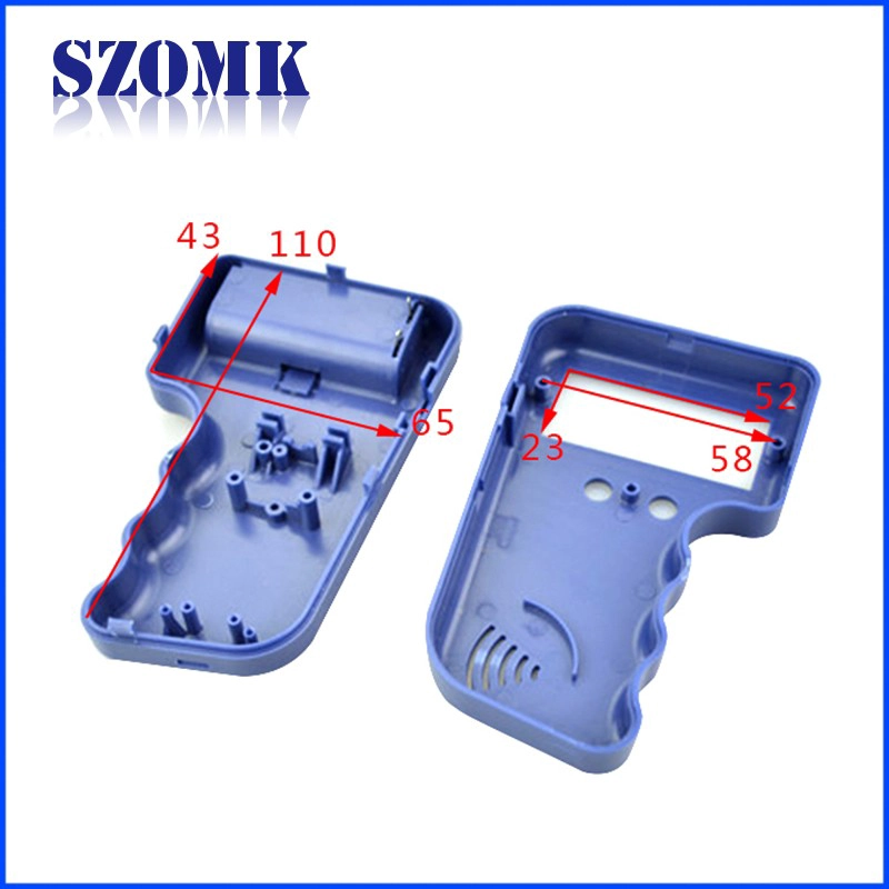 2AAA battery holder plastic enclosure 117*71*31mm electronics handheld enclosure, hot selling abs plastic boxes