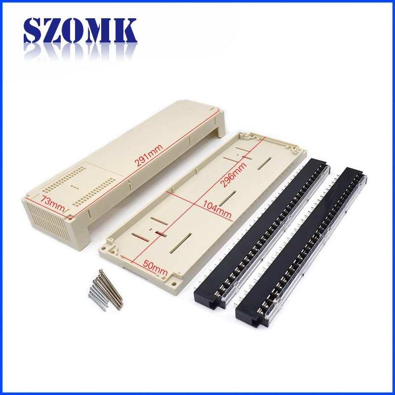 300*110*60mm SZOMK plastic din rail PLC instrument enclosure housing box for electronic devices/AK-P-26a