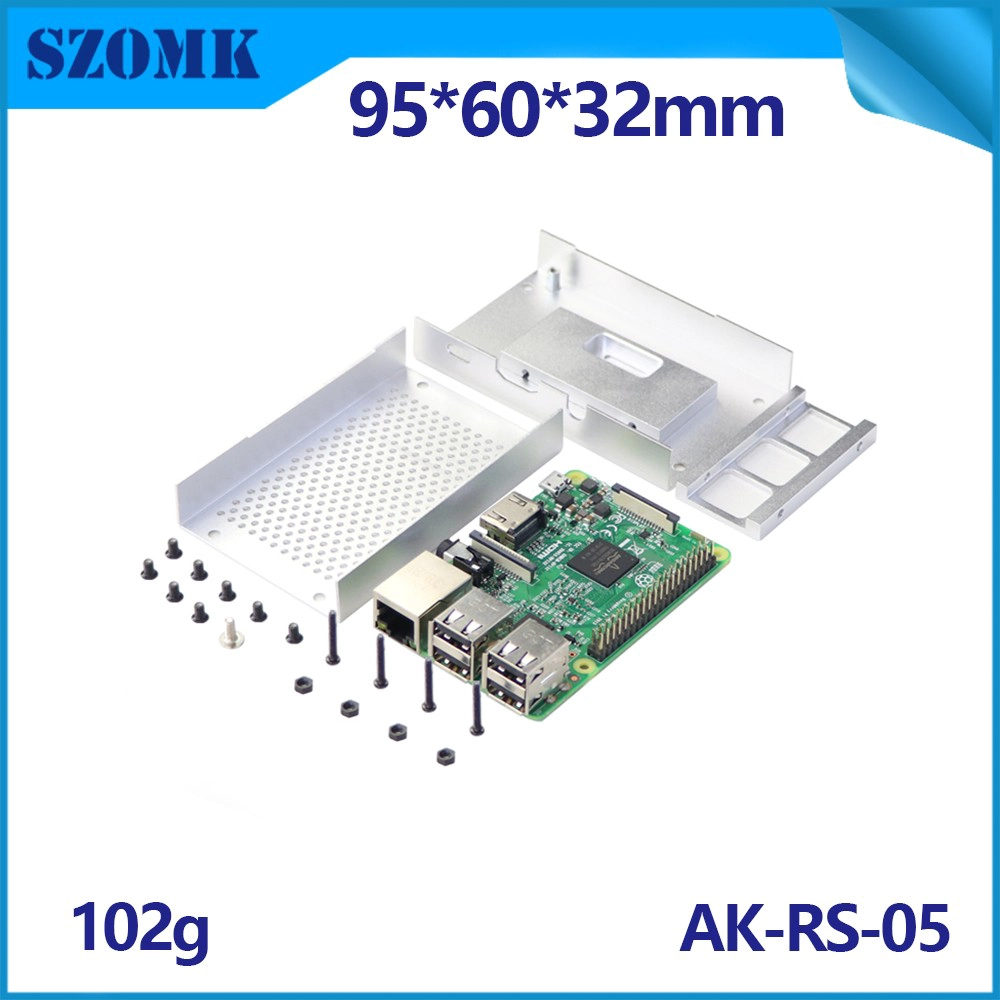 3D Printed Raspberry Pi 4 Case 3 Model B Hat 4B Heatsink As Media Center Retro Stackable Gpi Cm3 Poe Nas Enclosure AK-RS-05