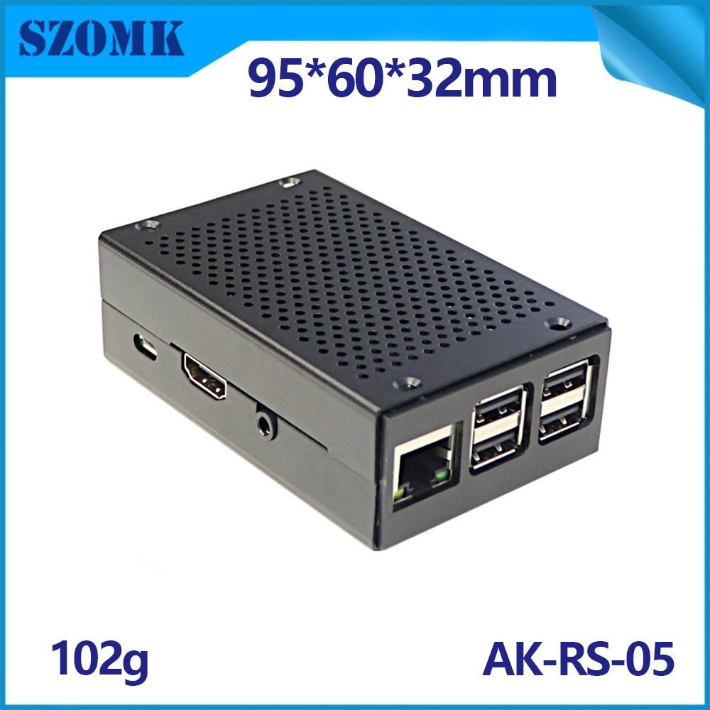 3D Printed Raspberry Pi 4 Case 3 Model B Hat 4B Heatsink As Media Center Retro Stackable Gpi Cm3 Poe Nas Enclosure AK-RS-05