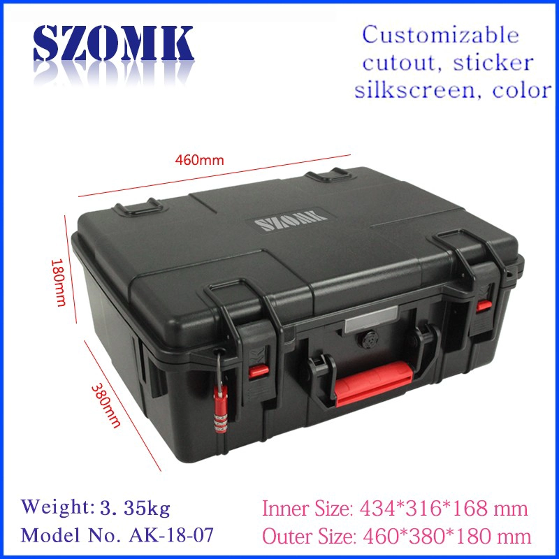 434x136x168mm High impact hard protective hand plastic toolbox/AK-18-07