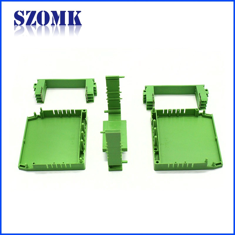 Scatola di plastica di elettronica di 80 * 85 * 40mm SZOMK per il contenitore di plastica Scatola di plastica di elettronica del contenitore di guida di binario DIN / AK-04-09