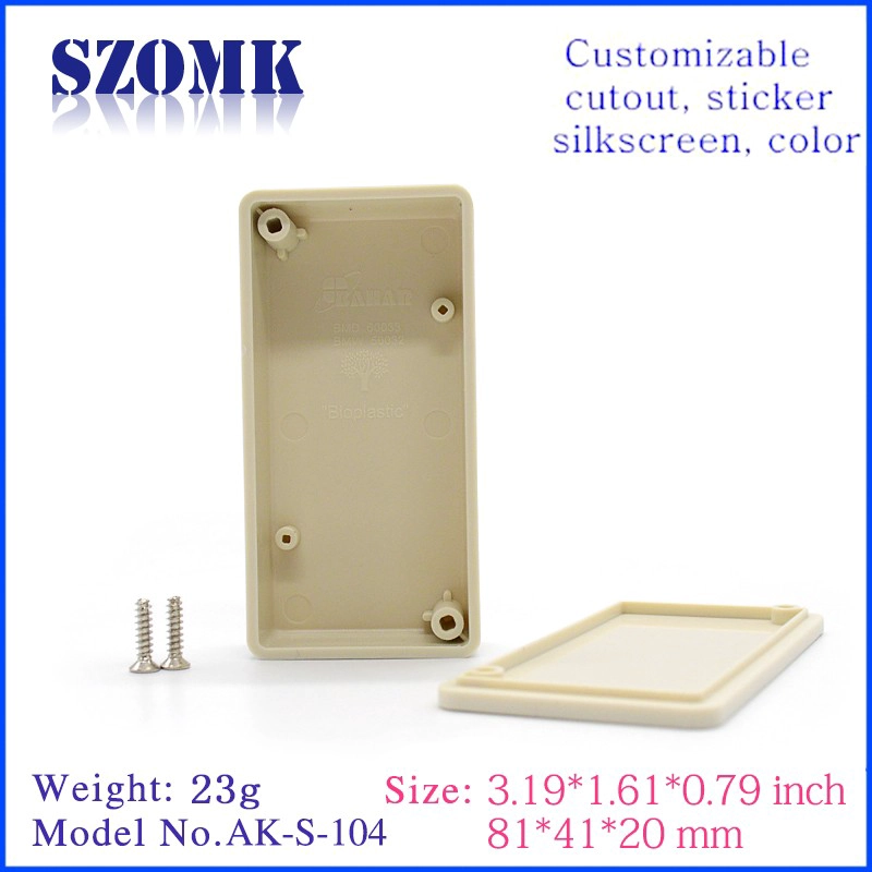 81 * 41 * 20m m Caja china AK-S-104 del proyecto del conectador del diseño del PWB del recinto plástico del standrard del color del blck de la fuente