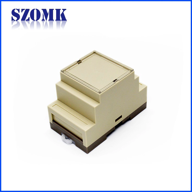 86 * 60 * 52mm Menor Caixa De Trilho Din caixa De Projeto De Plástico Caso Eletrônica Plástico Din Rail PLC Caixa Industrial / AK80002