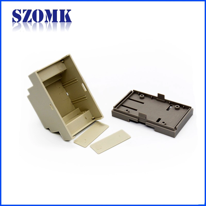 86 * 60 * 52mm Menor Caixa De Trilho Din caixa De Projeto De Plástico Caso Eletrônica Plástico Din Rail PLC Caixa Industrial / AK80002