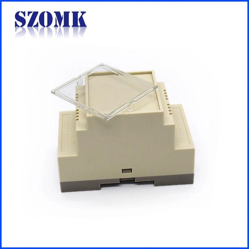 86 * 60 * 52mm Menor Caixa De Trilho Din caixa De Projeto De Plástico Caso Eletrônica Plástico Din Rail PLC Caixa Industrial / AK80002