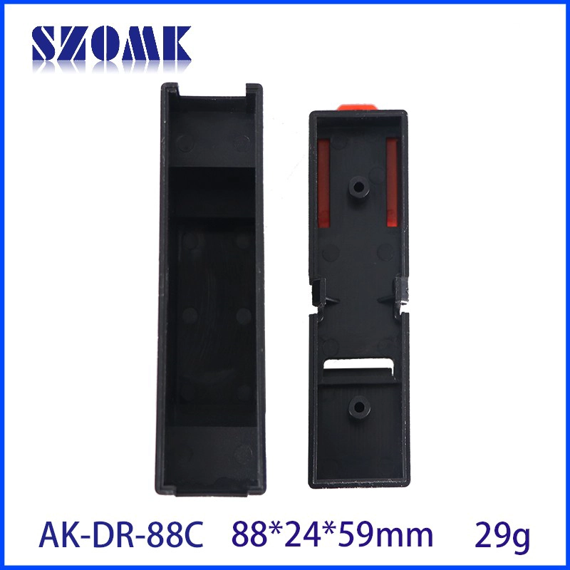 88*24*59mm China supplier small din rail abs enclosure ABS Control Box AK-DR-88B