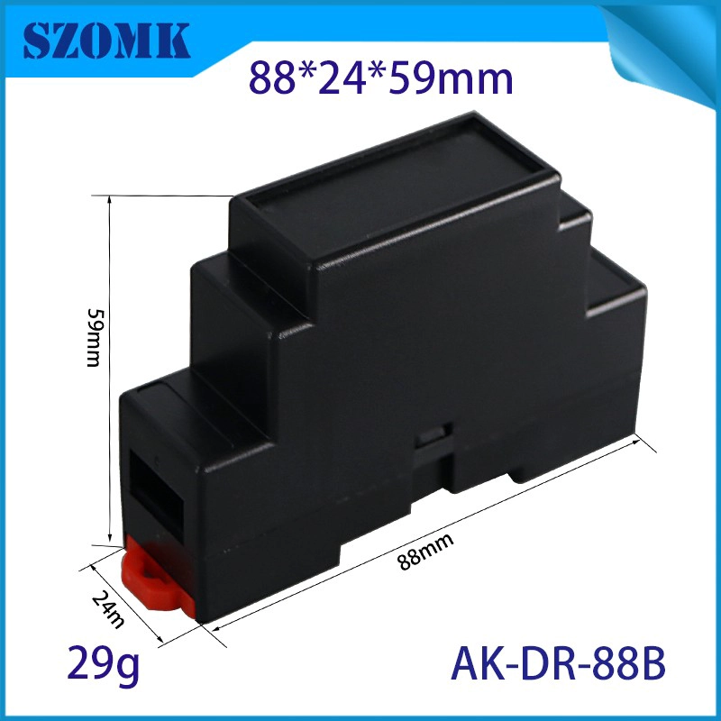 88*24*59mm China supplier small din rail abs enclosure ABS Control Box AK-DR-88B