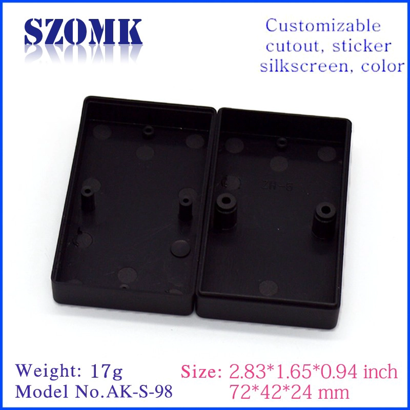Guangdong high qualtity new abs plastic 72X42X24mm instrument electronic project enclosure supply/AK-S-98