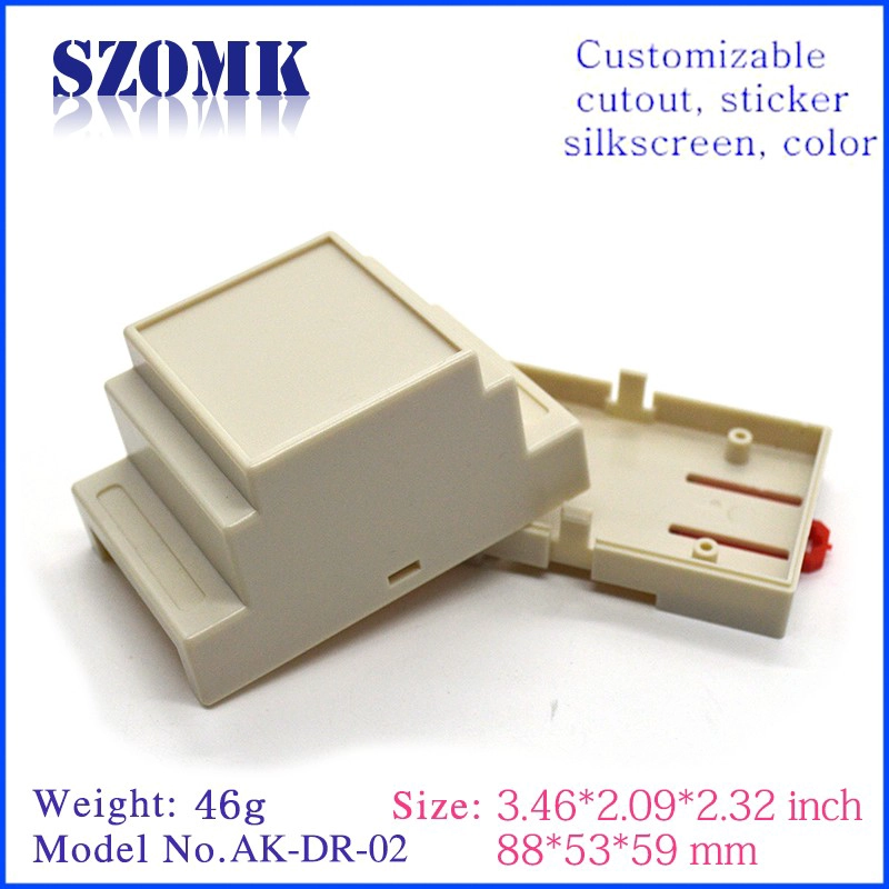 ABS Plastic Din Rail enclosure / AK-DR-02/ 88x59x53mm