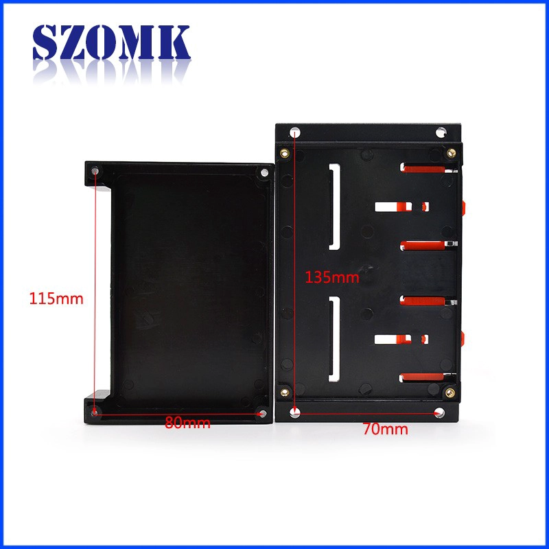 ABS Plastic Electronic Din Rail PLC EnclosuresJunction box 145*90*40mm AK-P-08