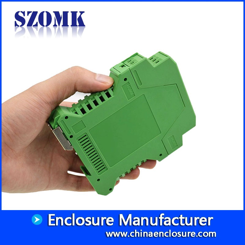 Nylon UL-94-V0 PA66 Cassette module combination housing Standard din rail type electrical Enclosure Industrial control box din rail junction box AK-DR-29 110*100*17mm