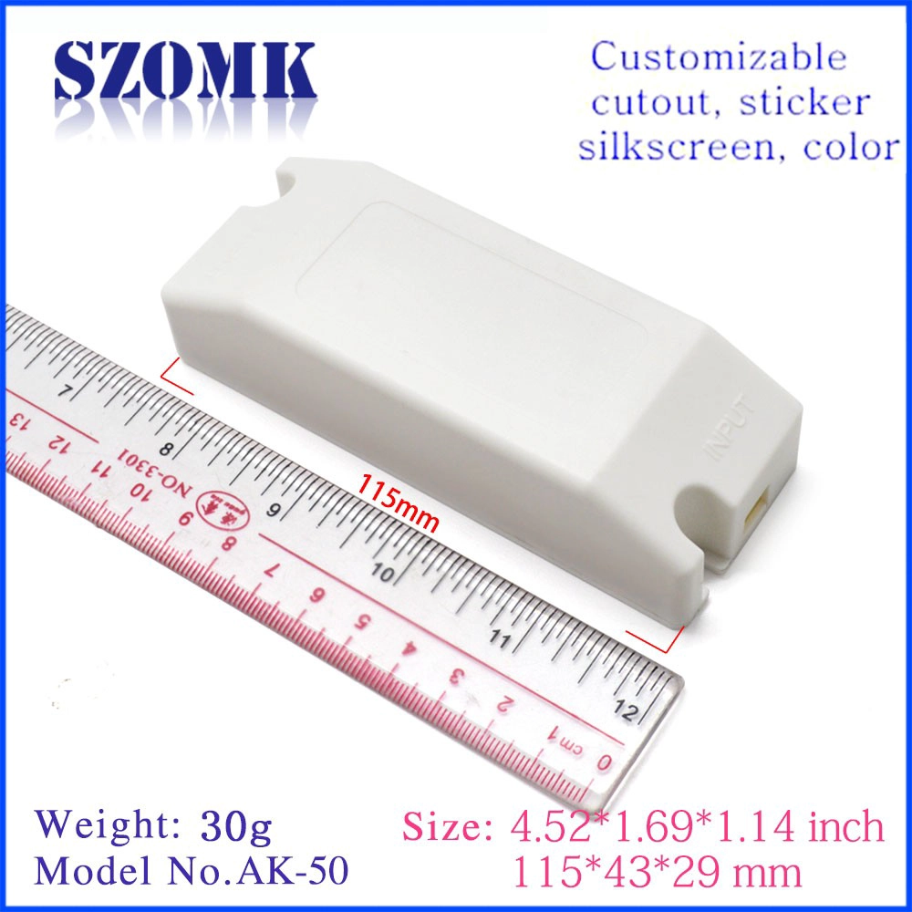 ABS البلاستيك LED 115 * 43 * 29mm الضميمة تقاطع من مصنع szomk