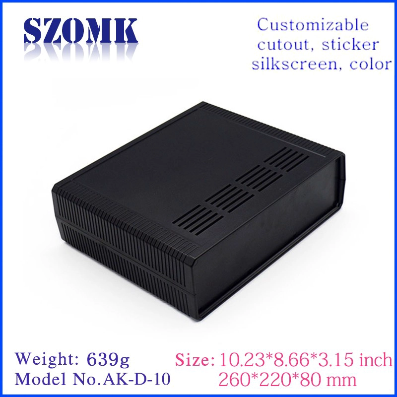 ABS plastic material desktop enclosure/ AK-D-10/ 260x220x80mm