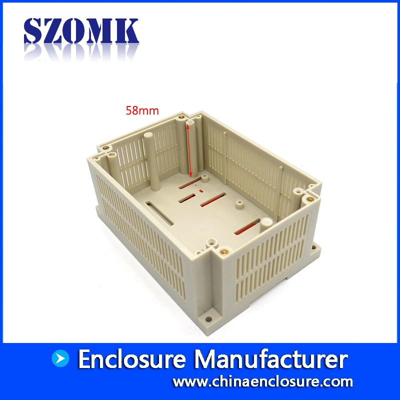 AK-P-15 plastic din rail industrial enclosure for electronic device custom plastic housing from szomk