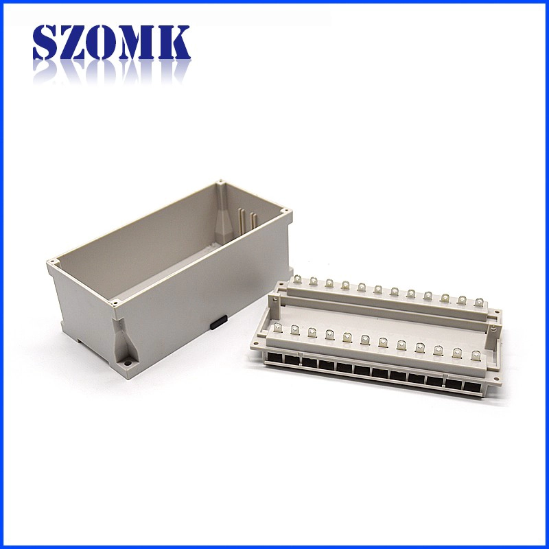Abs plastic electronic project box din rail enclosure AK-DR-46 75*71*154 mm