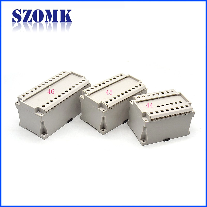 Abs plastic electronic project box din rail enclosure AK-DR-46 75*71*154 mm