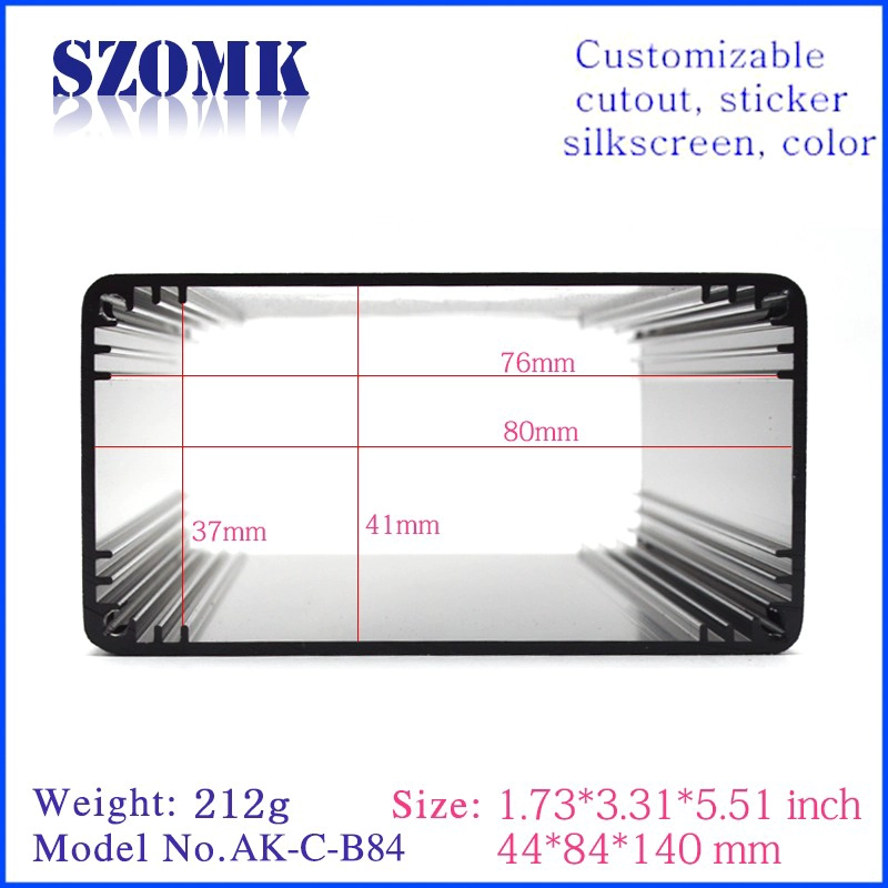 Aluminum amplifier enclosure box for electronic enclosure industrial electronic enclosure box