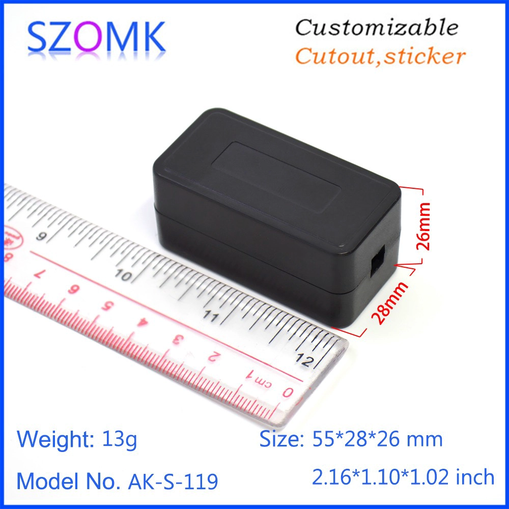 China 55 X 28 X 26 mm abs junction terminal blocks custom plastic enclosure factory