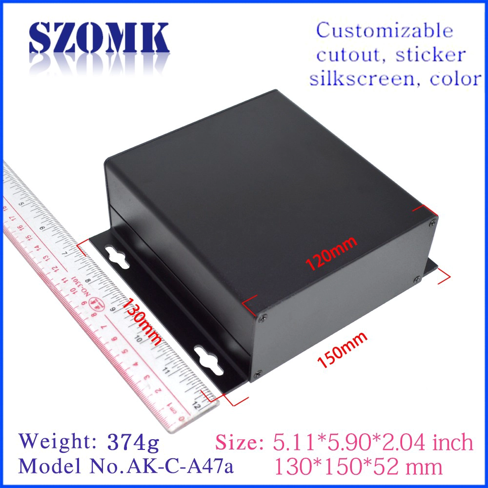 China-Fabrik-Aluminiumverdrängungs-Gehäuse PWB-Instrument-Meter-Anschlusskasten AK-C-A47a 130 * 150 * 52mm