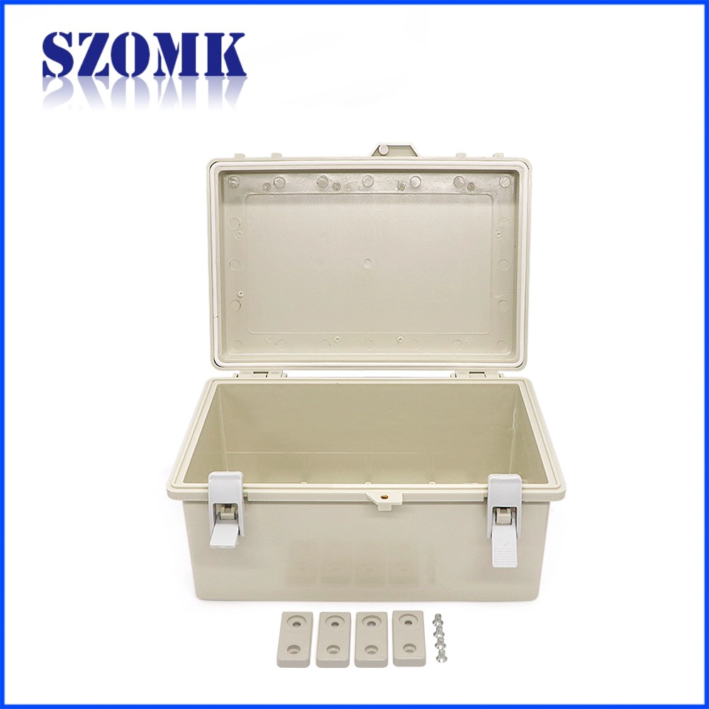 China abs plastic IP65 waterproof hinge cover type 290X190X140mm project box supply/AK-B-F52C