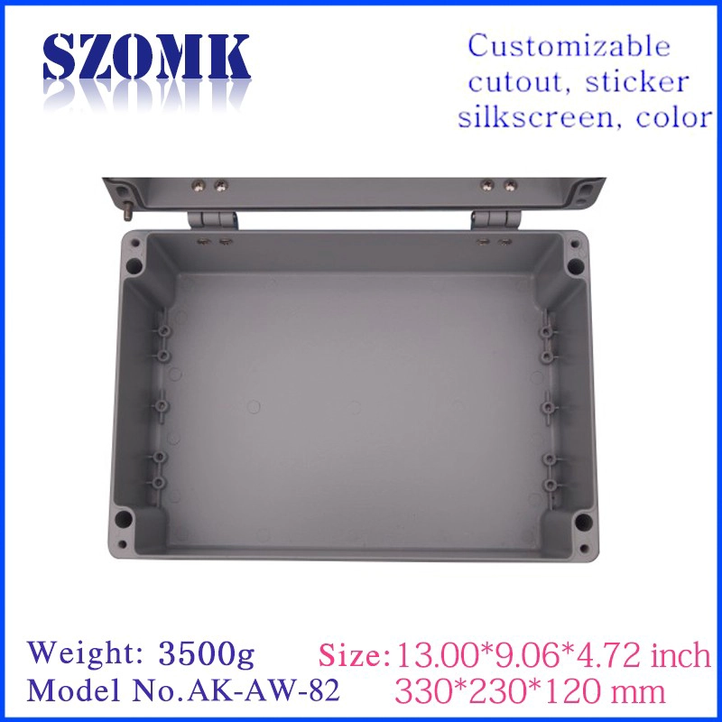 China electrical die cast aluminum instrument enclosure metal junction box size 330*230*120mm