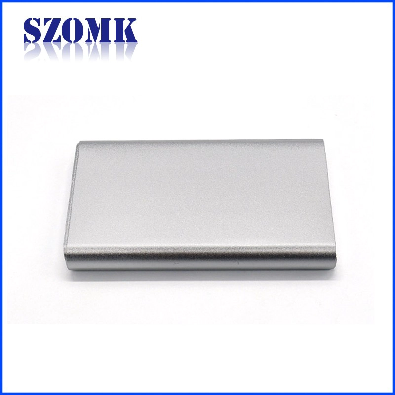 Szomk fuente de alimentación cepillado carcasa de aluminio caja negra proyecto en color negro para pcb