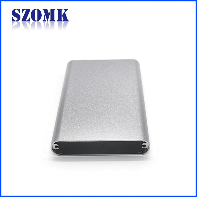 Szomk fuente de alimentación cepillado carcasa de aluminio caja negra proyecto en color negro para pcb