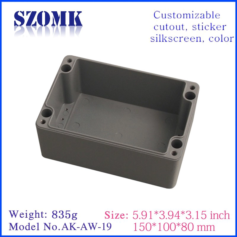 China hot sale aluminum water proof AK-AW19 150*100*80mm industrial enclosure supplier