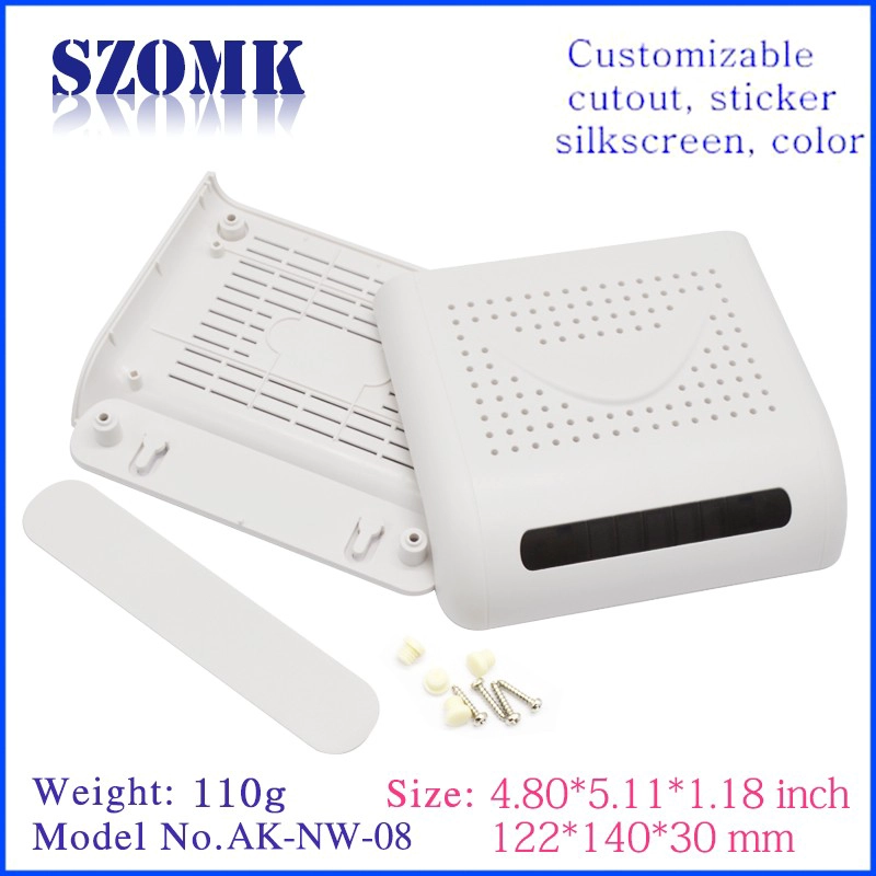 China hot sale plastic enclosure WIFI Box electronics network case AK-NW-08 122x140x30mm