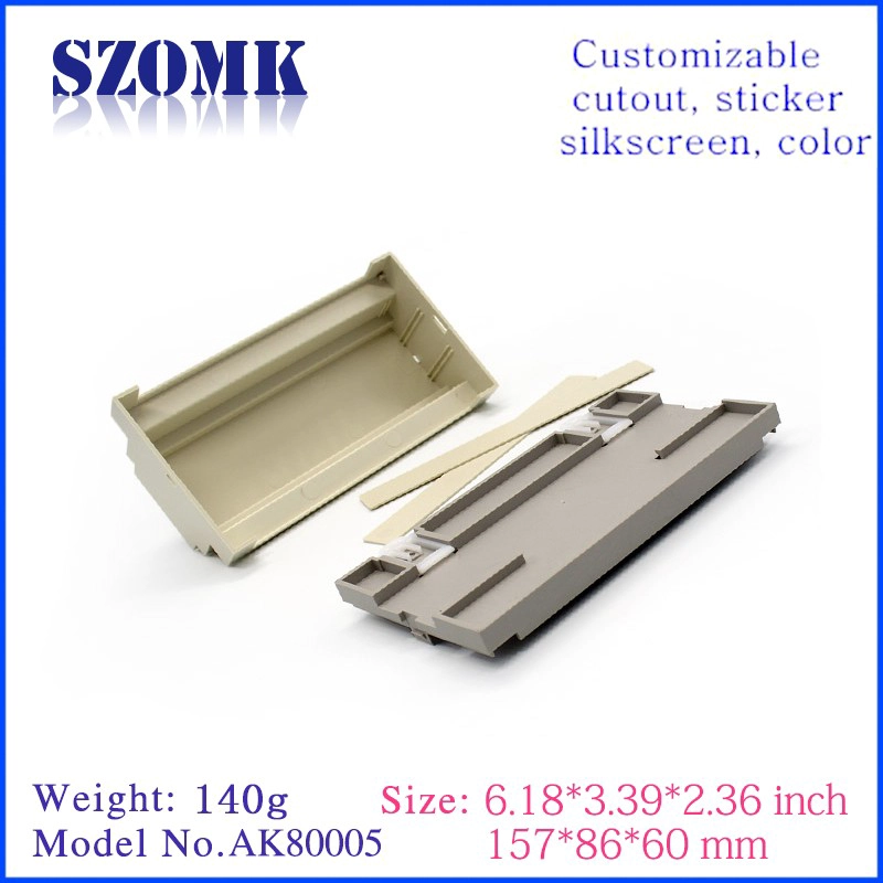 China manufacture OEM abs plastic din rail enclosure plc control box/ AK80005 157*86*60mm