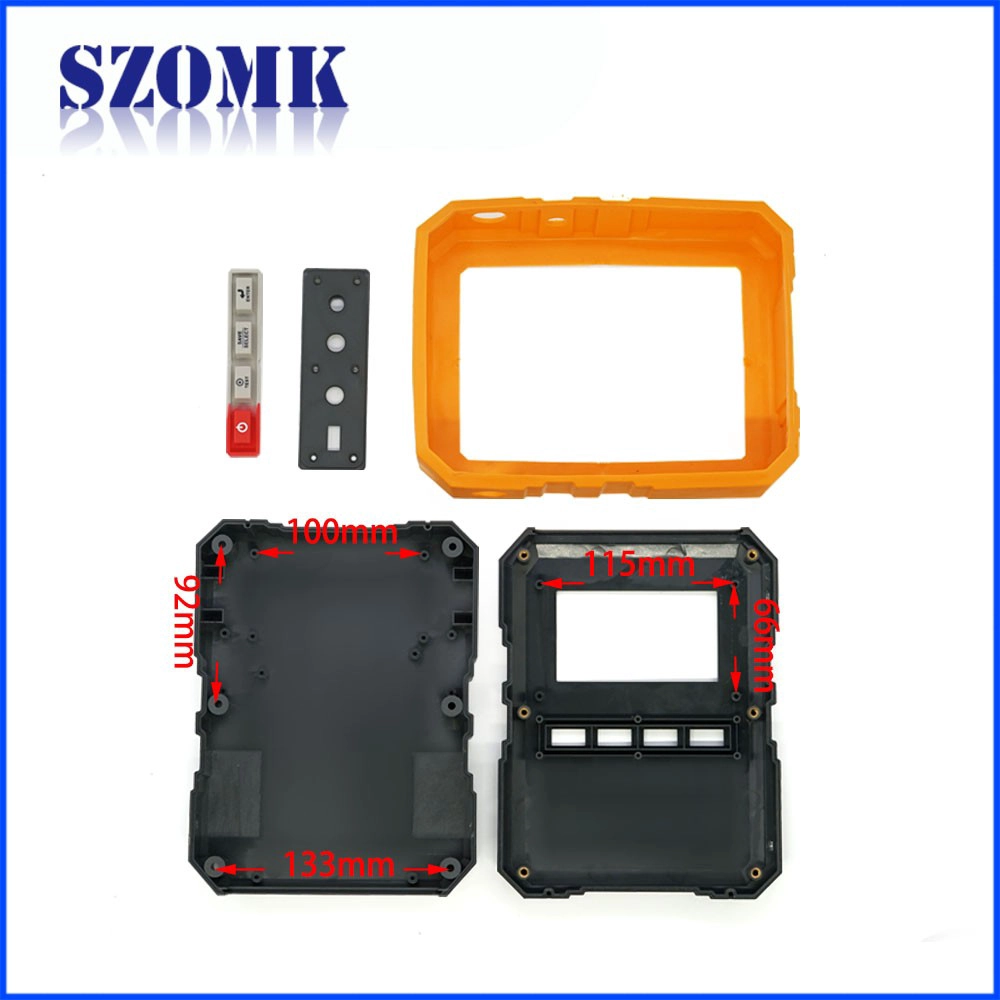China supplier handheld operator housing enclosure with led window lagre size 221*168*64mm