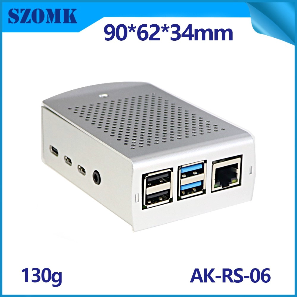 ربط مروحة التوت pi 4 fanless RPI Argon الحرارية حالة الرسمية واحدة 3 تبريد غرفة التبريد واضحة ل HDD الألومنيوم الخشب AK-RS-06