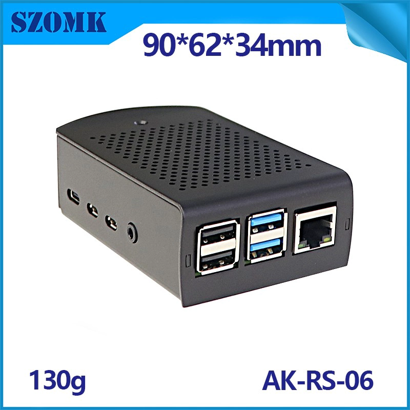 ربط مروحة التوت pi 4 fanless RPI Argon الحرارية حالة الرسمية واحدة 3 تبريد غرفة التبريد واضحة ل HDD الألومنيوم الخشب AK-RS-06