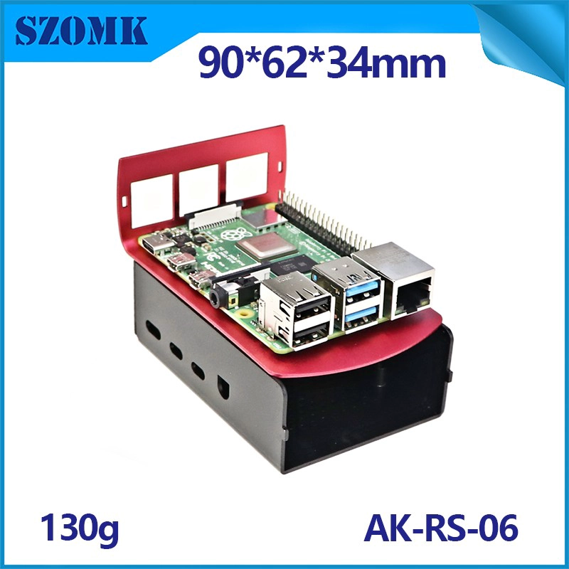 ربط مروحة التوت pi 4 fanless RPI Argon الحرارية حالة الرسمية واحدة 3 تبريد غرفة التبريد واضحة ل HDD الألومنيوم الخشب AK-RS-06