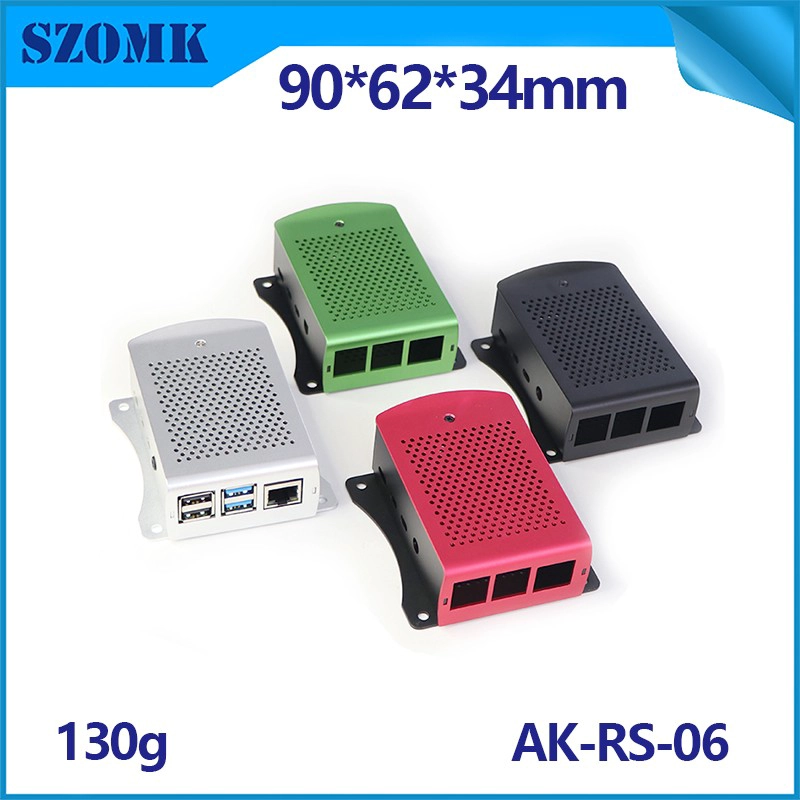 ربط مروحة التوت pi 4 fanless RPI Argon الحرارية حالة الرسمية واحدة 3 تبريد غرفة التبريد واضحة ل HDD الألومنيوم الخشب AK-RS-06