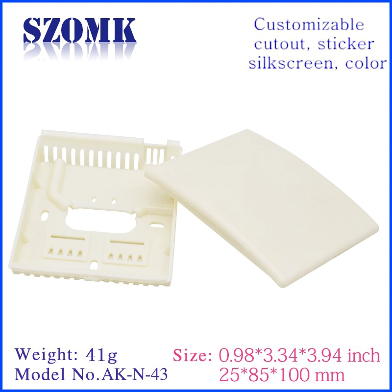 Kostenbesparende ABS Plastic Junction Enclosure voor elektronica van SZOMK AK-N-43 25x85x100mm