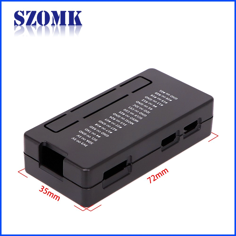 Kundenspezifisches Kunststoffgehäuse Kunststoff-Elektrokasten für PCB-Gehäuse szomk AK-N-69 72 X 35 X 17 mm