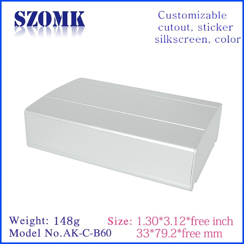 involucro in alluminio estruso su misura per electrinics da szomk / AK-C-B60 / (W) 79,2 * (H) 33 * (L) gratuito