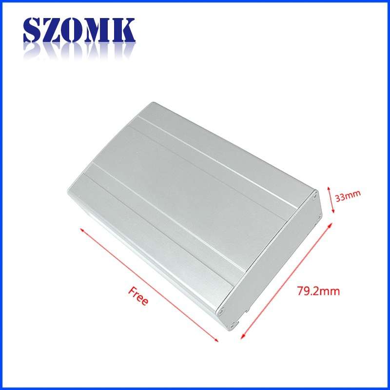 involucro in alluminio estruso su misura per electrinics da szomk / AK-C-B60 / (W) 79,2 * (H) 33 * (L) gratuito