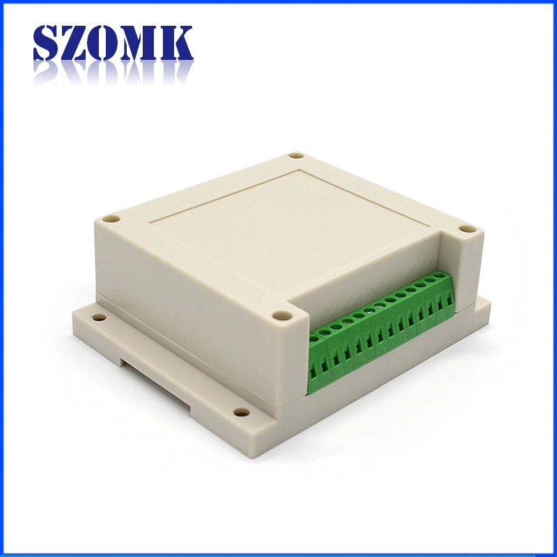 Customized plastic electronic din rail enclosure terminal blocks AK-P-03a 115*90*40mm