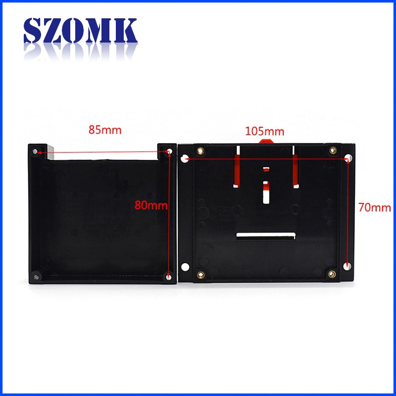 Customized plastic electronic din rail enclosure terminal blocks AK-P-03a 115*90*40mm