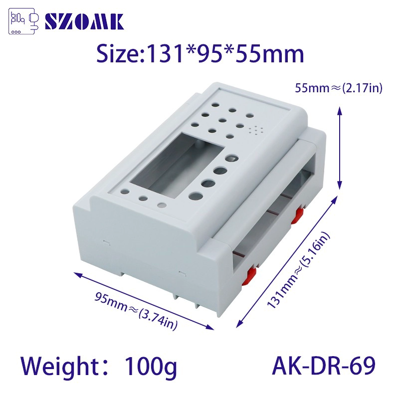 DIN-Schiene-Projekt-Box-Elektronikgehäuse AK-DR-69