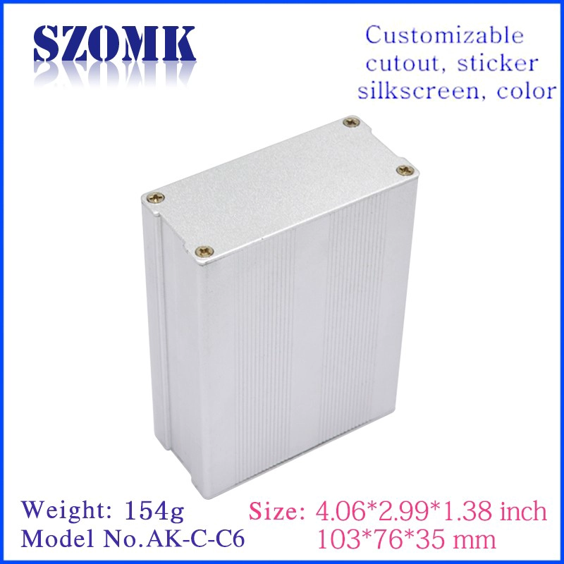 Diy pcb仪表盒电子项目外壳铝箱外壳AK-C-C6 35 * 76mm