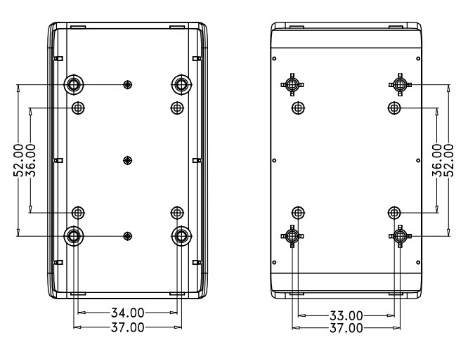 Dustproof small ABS Plastic Standard Enclosure SZOMK electronic junction box AK-S-01 80x50x19mm