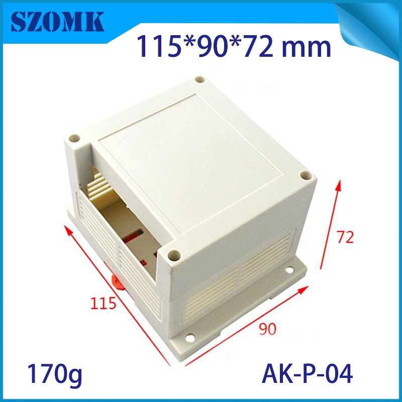 Dynamic DIN rail container in ABS plastic 115x90x72mm by SZOMK / AK-P-04