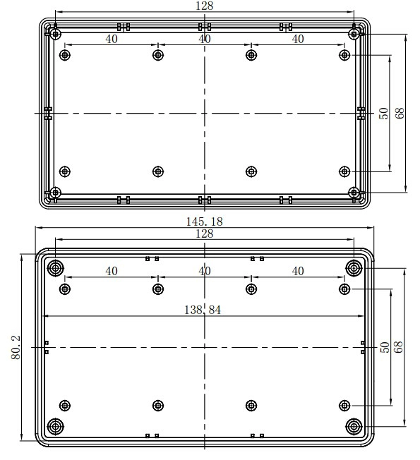 Elektronische Projektfeld für Diy Fall 145x85x40mm