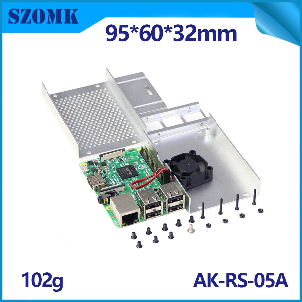 GEEEKPI Hülle Raspi Himbeer Pi Amiga Sense Hut 3 Aluminium mit Fan Argon Multiple Clear wasserdicht Eins für Retroflag Megapi AK-RS-05A