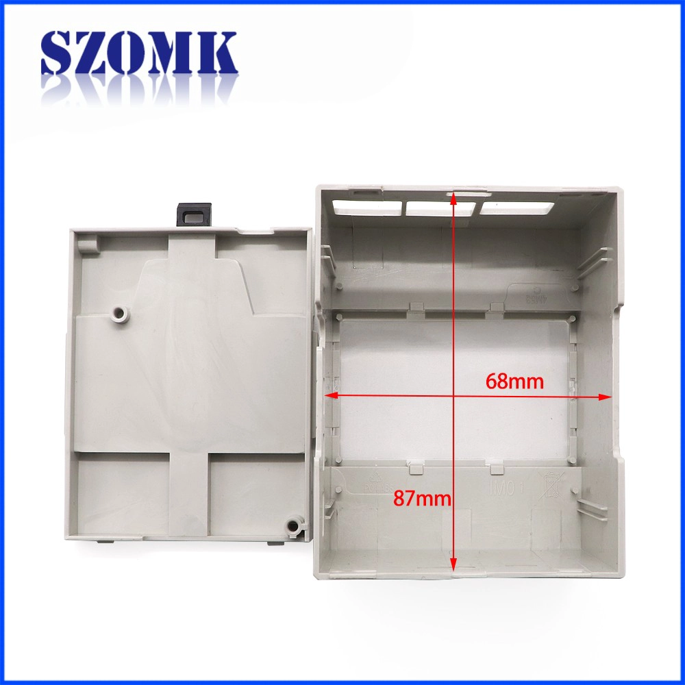 Guangdong high quality abs plastic din rail 90X71X62mm industrial junction box manufacture/AK-DR-63